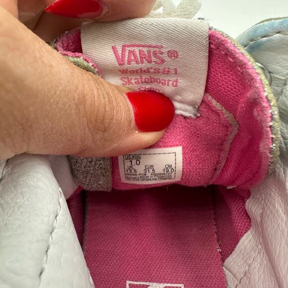 VANS Sk8-Hi Zip Digi Unicorn Girls High Tops, Sz Kids 1 (K1-A) - Picture 7 of 8